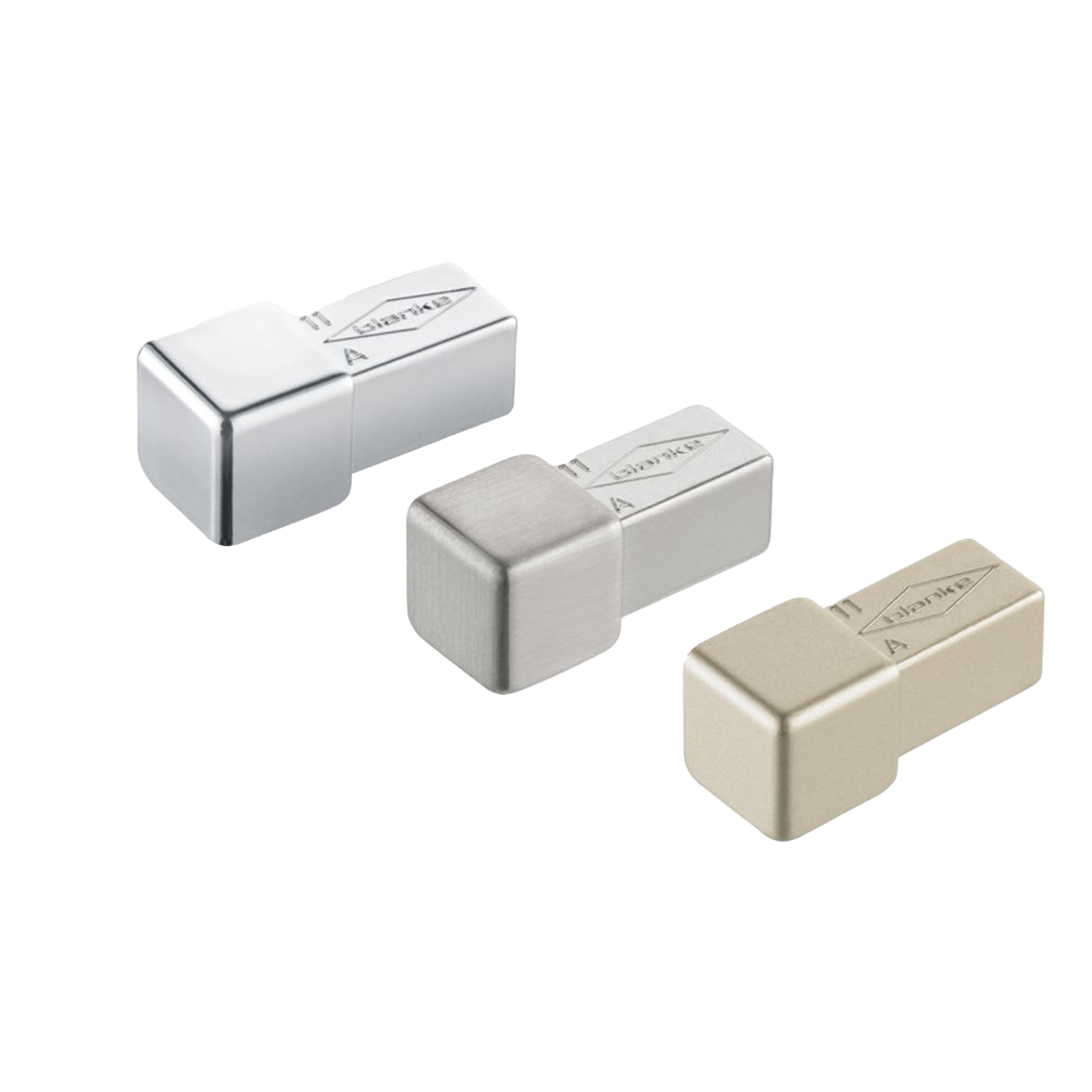 Blanke Cubeline buiten/binnenhoek - ALU zilverkleurig mat - 11 mm