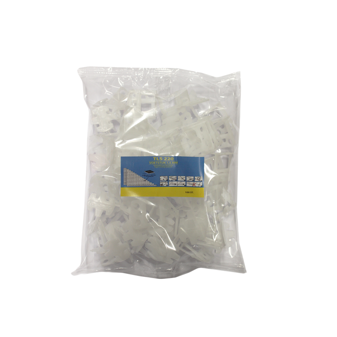 Kiwitz TLS 220 Voetstuk - 1,5 mm wit - 100 stuks