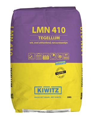 Kiwitz LMN 410 snelafbindende, (natuursteen) tegellijm - wit