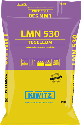 Kiwitz LMN 530 universeel toepasbare, stofarme tegellijm
