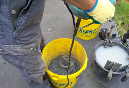 Terras betegelen met Kiwitz LMN 920