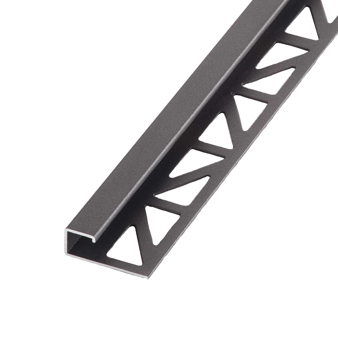Blanke Cubeline afsluitprofiel - ALU grafiet - 11 mm - 2.7 mtr