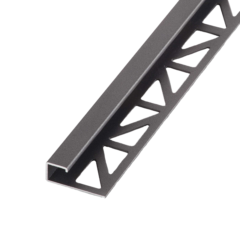 Blanke Cubeline afsluitprofiel - ALU grafiet - 11 mm - 2.7 mtr