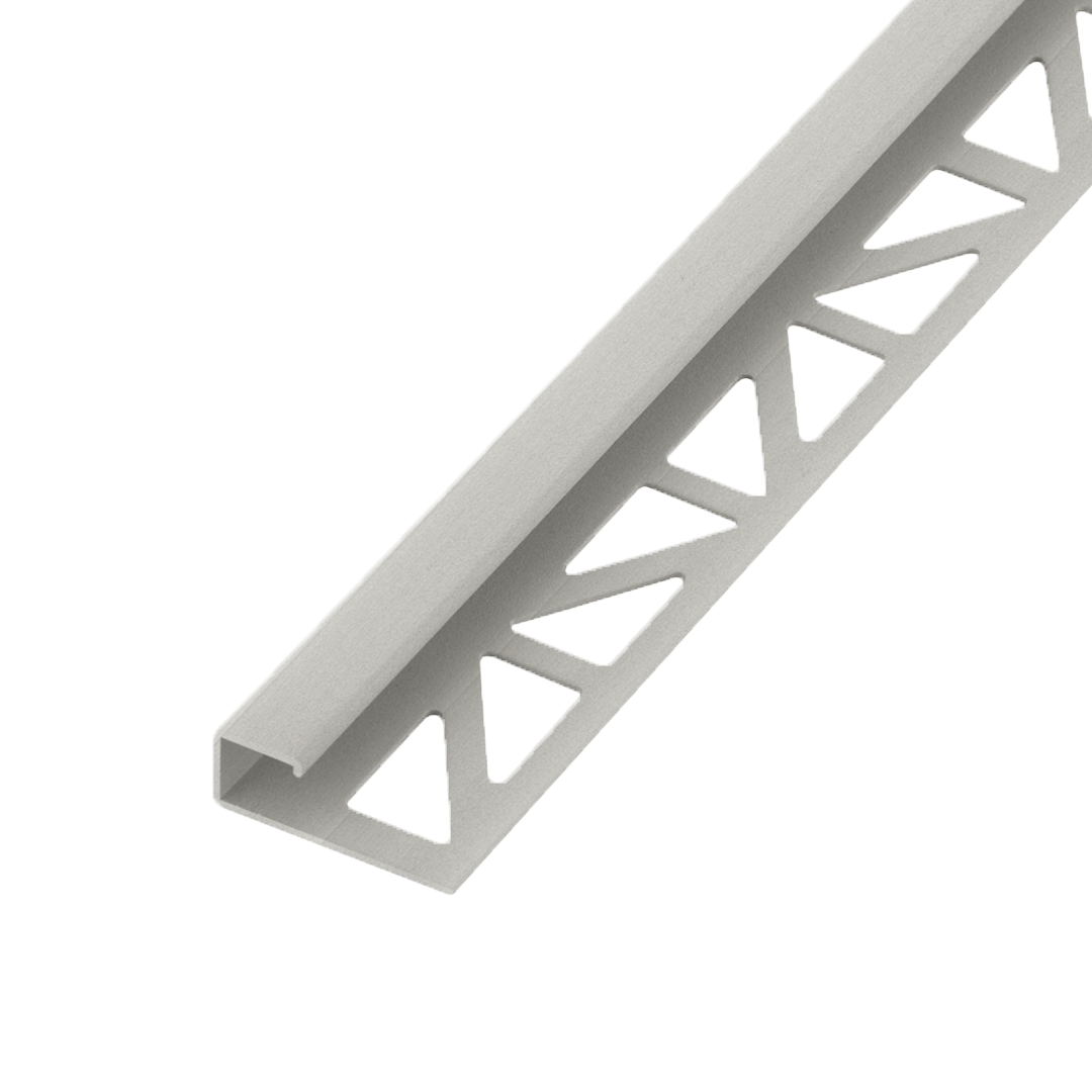Blanke Cubeline afsluitprofiel - ALU zilverkleurig kruisgeslepen - 9 mm - 3.0 mtr