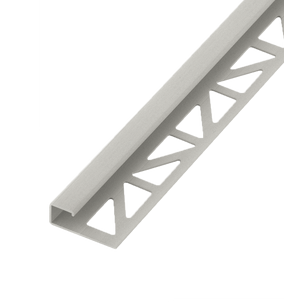 Blanke Cubeline afsluitprofiel - ALU zilverkleurig kruisgeslepen - 9 mm - 3.0 mtr