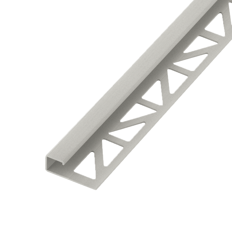 Blanke Cubeline afsluitprofiel - ALU zilverkleurig kruisgeslepen - 9 mm - 3.0 mtr