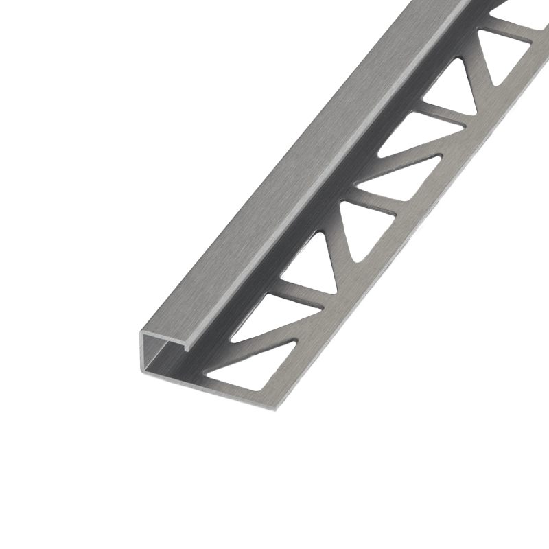 Blanke Cubeline afsluitprofiel - RVS geborsteld - 7 mm - 3.0 mtr