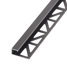 Blanke Cubeline afsluitprofiel - ALU grafiet - 12.5 mm - 2.7 mtr