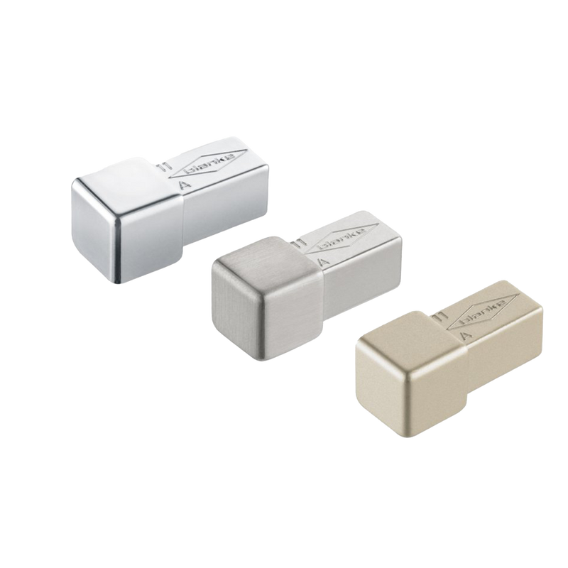Blanke Cubeline buiten/binnenhoek - ALU zilverkleurig mat - 11 mm
