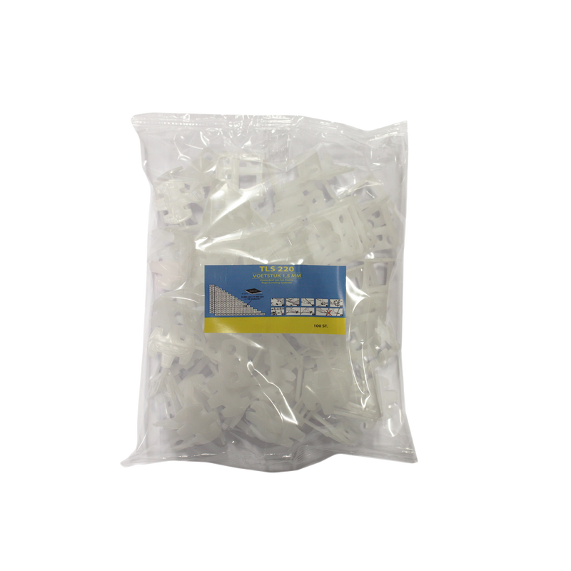Kiwitz TLS 220 Voetstuk - 1,5 mm wit - 100 stuks