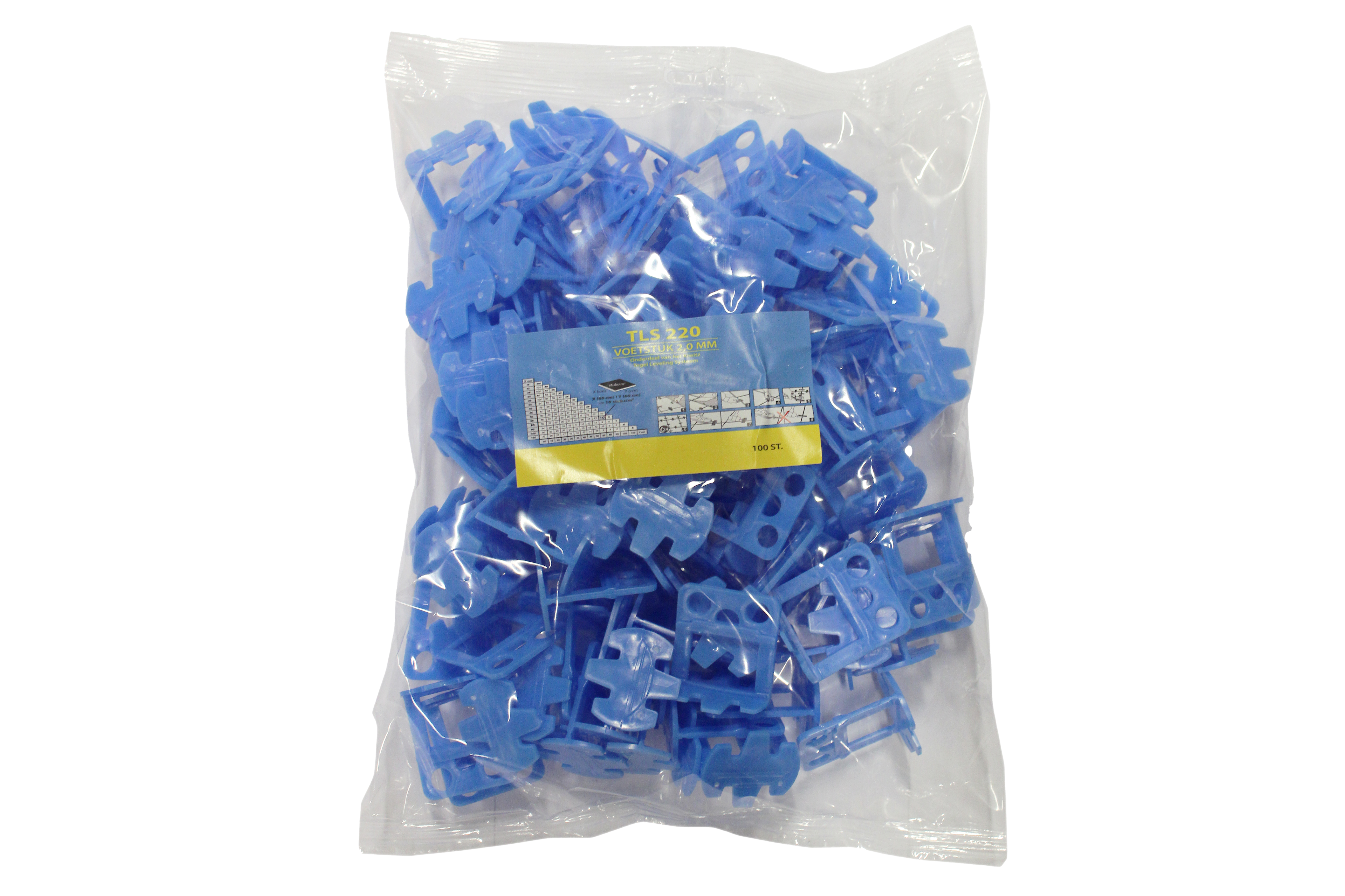 Kiwitz TLS 220 Voetstuk - 2,0 mm blauw - 250 stuks