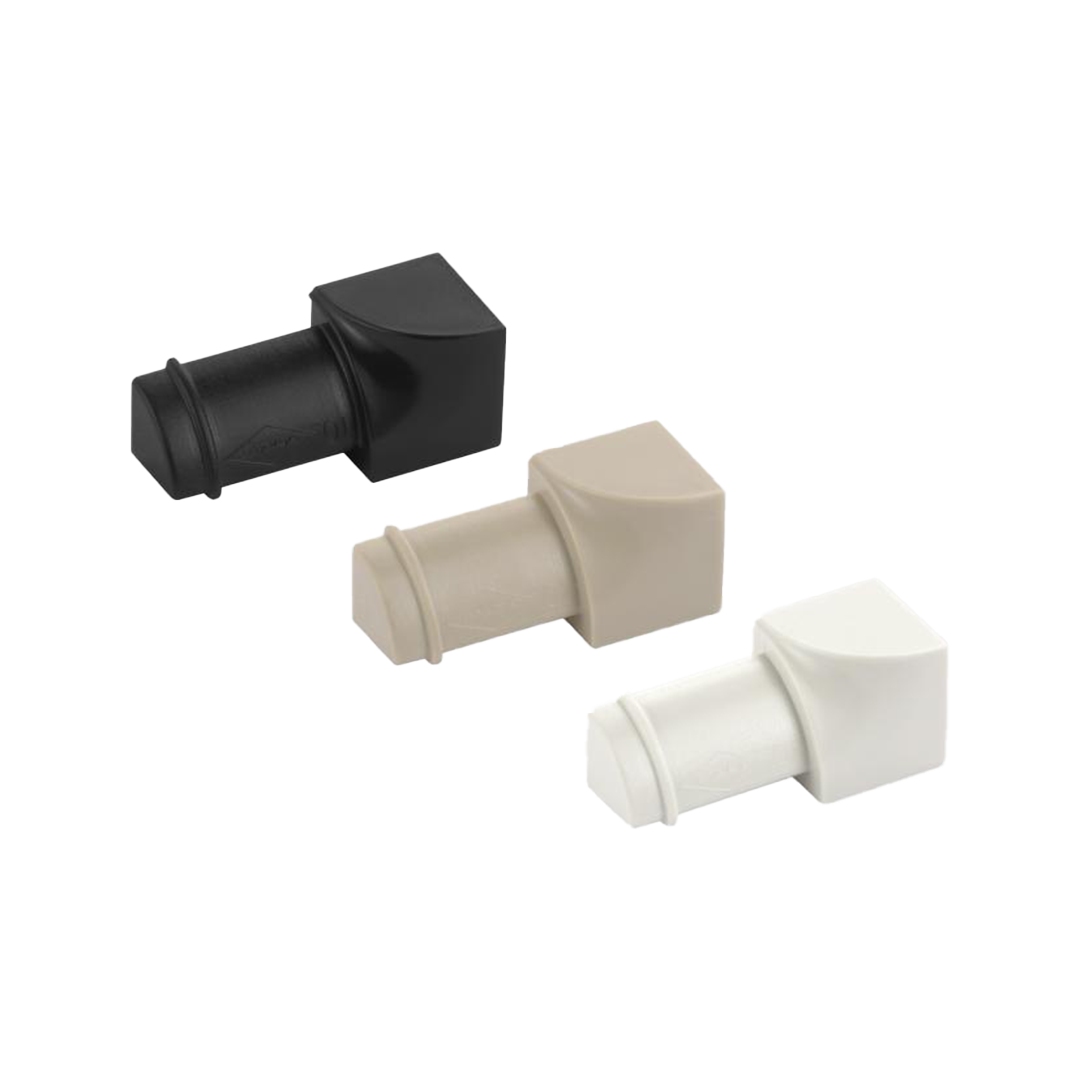 Kwartrondprofiel Binnenhoek Aluminium - zilver mat - 11 mm