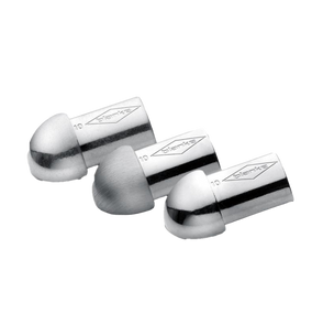 Kwartrondprofiel Buitenhoek Aluminium - zilver mat - 10 mm