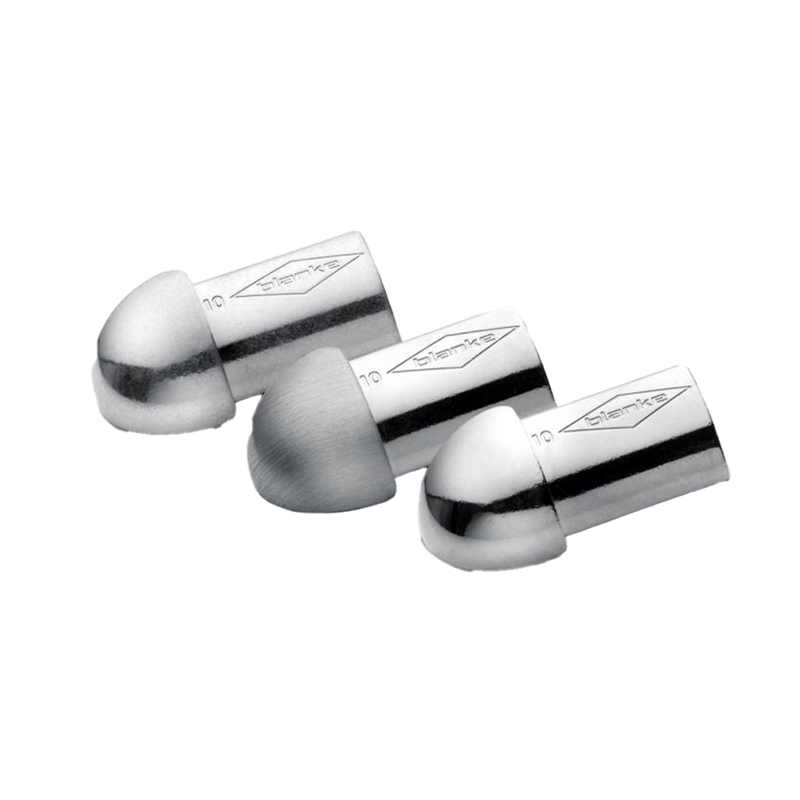 Kwartrondprofiel Buitenhoek Aluminium - zilver mat - 10 mm