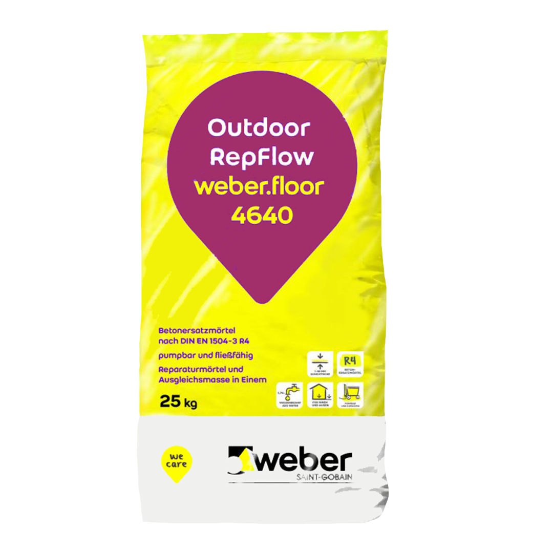 Weber.floor 4640 Outdoor RepFlow betonreparatiemortel
