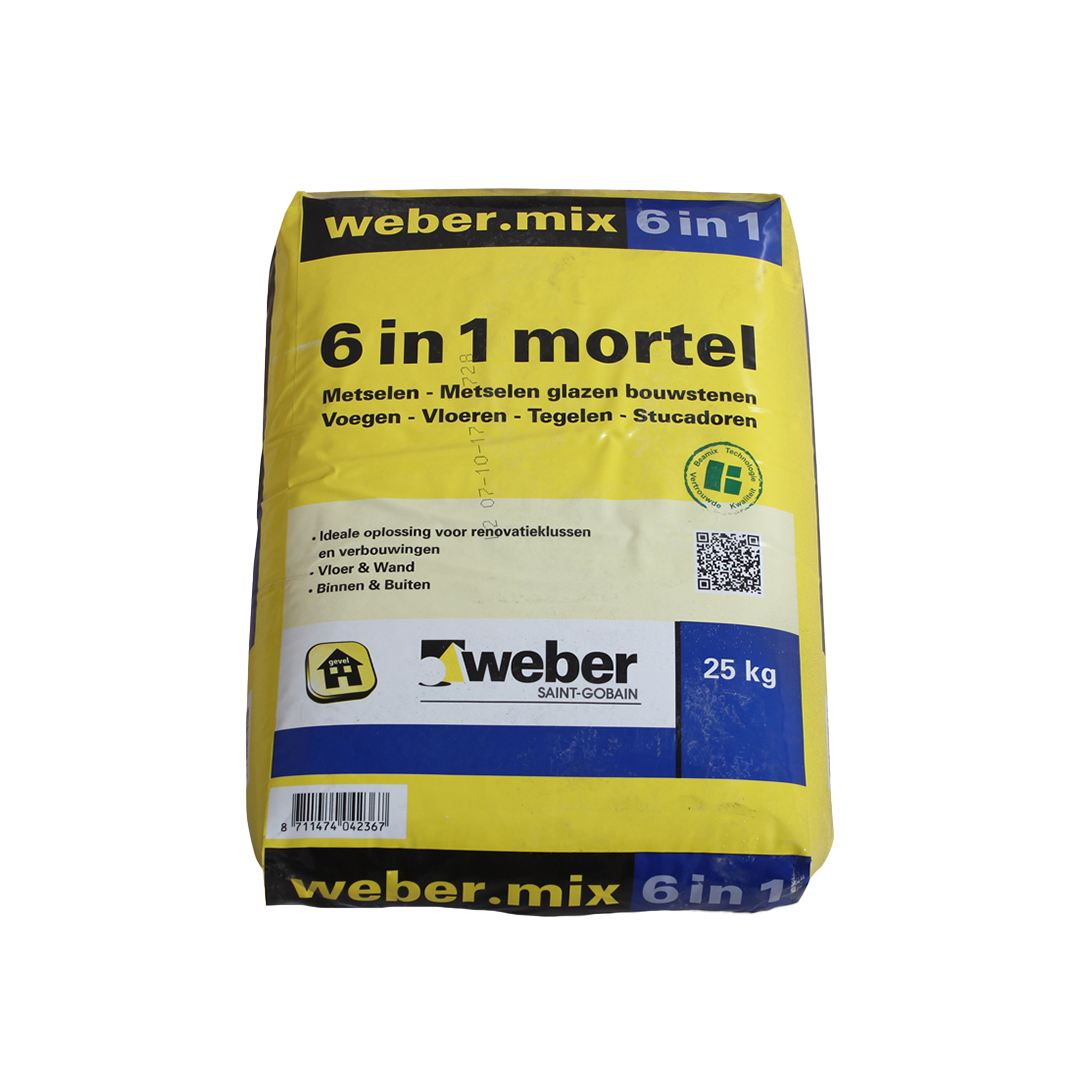 Weber.mix 6 in 1 kant-en-klare mortel