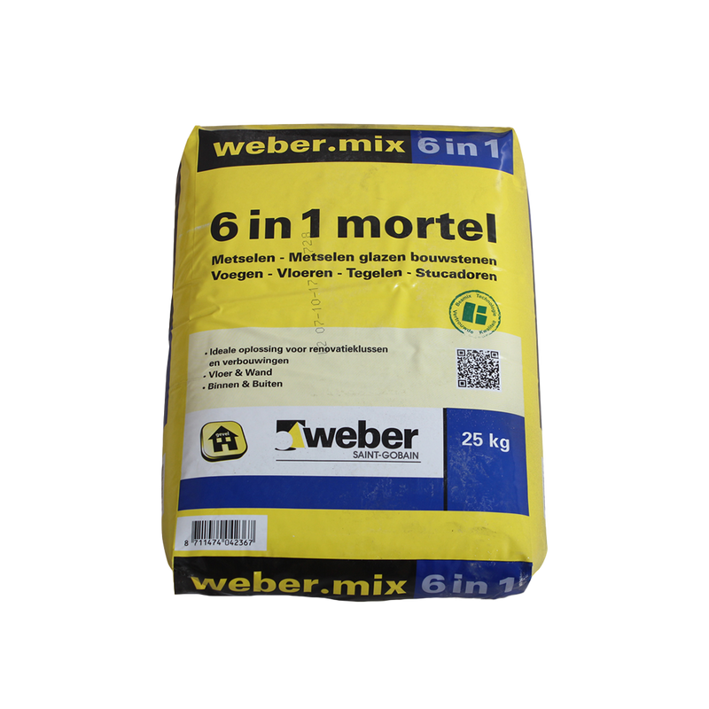 Weber.mix 6 in 1 kant-en-klare mortel