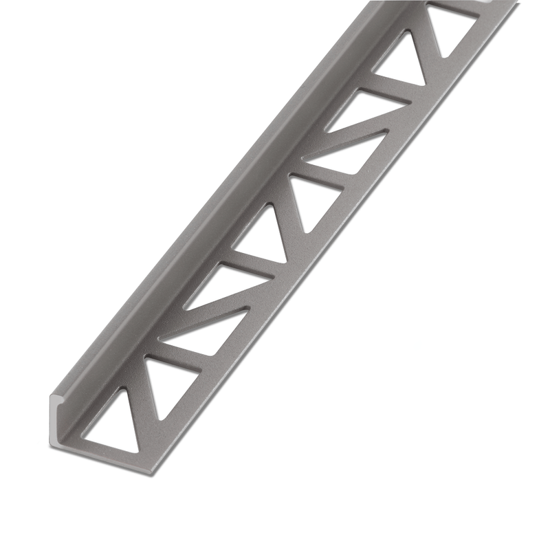 Blanke Tegelafsluitprofiel - ALU stone grey - 11 mm - 2.7 mtr