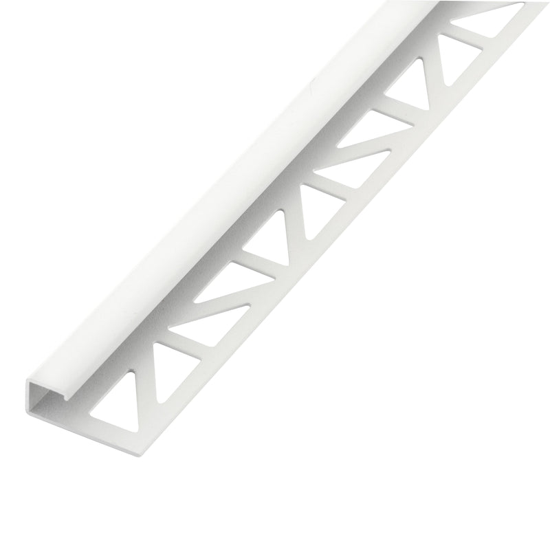 Blanke Cubeline afsluitprofiel - ALU sugar white - 9 mm - 2.7 mtr