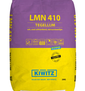 Kiwitz LMN 410 snelafbindende, (natuursteen) tegellijm - wit