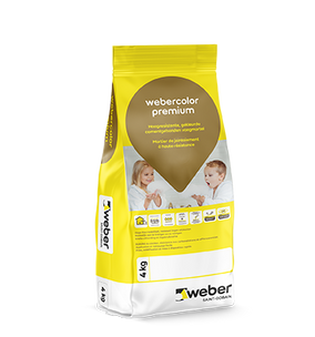 weber color premium sterk vuilafstotend voegmiddel met een hoge kleurintensiteit - Cream - 4 kg