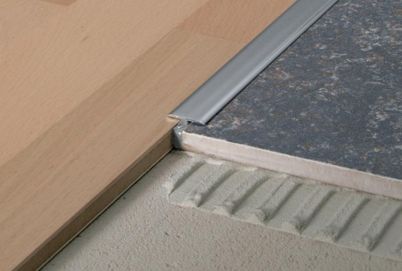 Blanke FP profiel - Overgangsprofiel - RVS geborsteld - 25 mm - 3.0 mtr