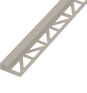 Blanke Cubeline afsluitprofiel - ALU titanium geanodiseerd - 12.5 mm - 3.0 mtr