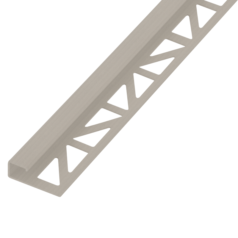 Blanke Cubeline afsluitprofiel - ALU titanium geanodiseerd - 12.5 mm - 3.0 mtr