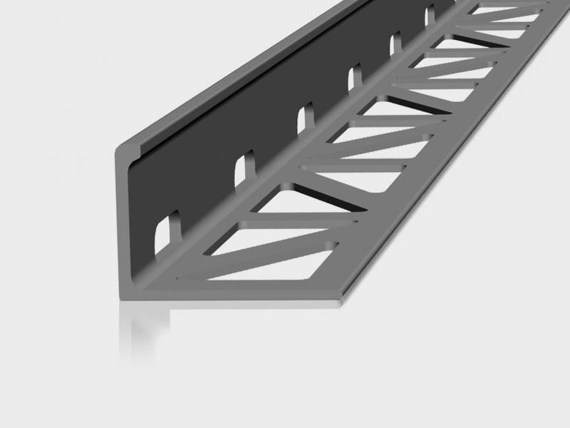 Blanke AF Profiel - middengrijs - 12,5 mm -  2,5 mtr