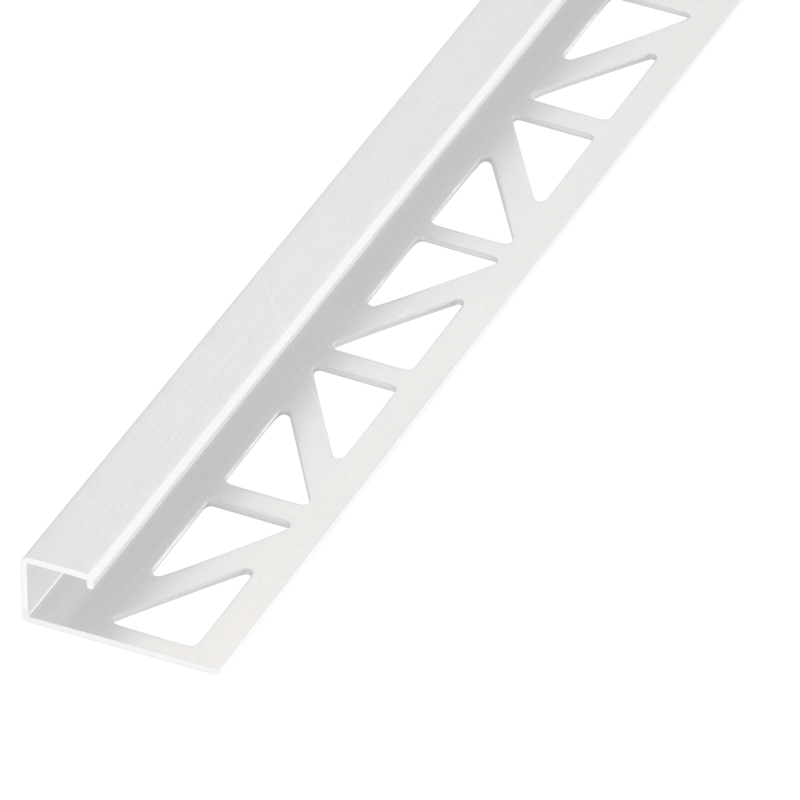 Blanke Cubeline afsluitprofiel - ALU wit - 11 mm - 2.5 mtr