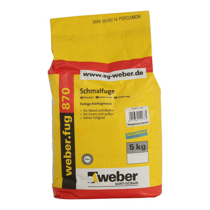 weber.fug 870 voegmortel - Zilvergrijs - 5 kg zak