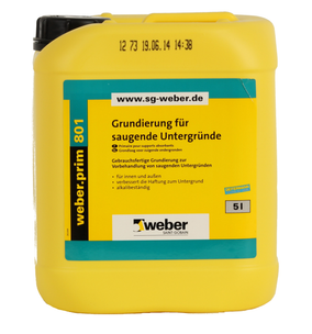 weber.prim 801 primer voor zuigende ondergronden - 5 ltr