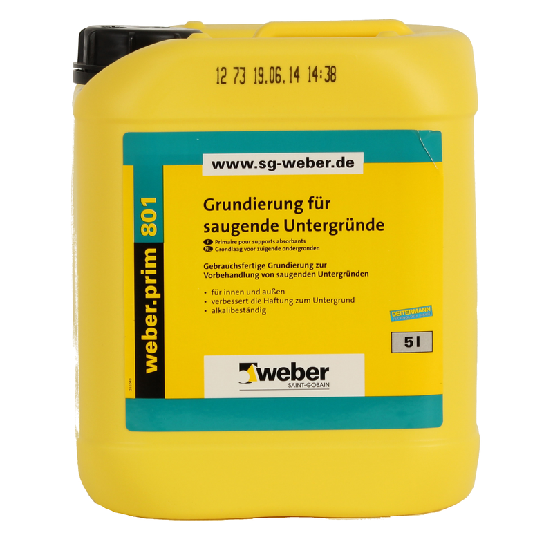 weber.prim 801 primer voor zuigende ondergronden - 5 ltr