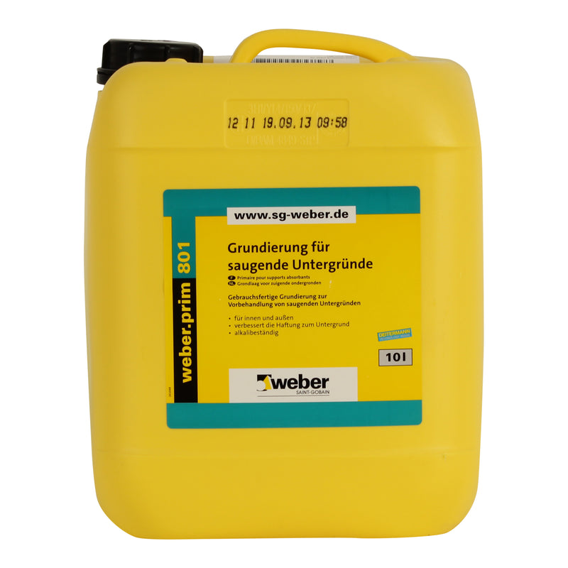 weber.prim 801 primer voor zuigende ondergronden - 10 ltr