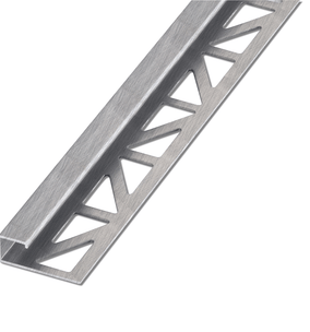 Blanke Cubeline afsluitprofiel - RVS kruisgeslepen - 11 mm - 3.0 mtr