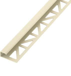 Blanke Cubeline afsluitprofiel - ALU oyster white - 11 mm - 2.7 mtr
