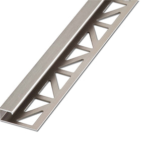 Blanke Cubeline afsluitprofiel - ALU titanium mat, geslepen en geanodiseerd - 11 mm - 2.7 mtr
