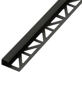 Blanke Cubeline afsluitprofiel - ALU zwart mat geanodiseerd - 9 mm - 2.5 mtr