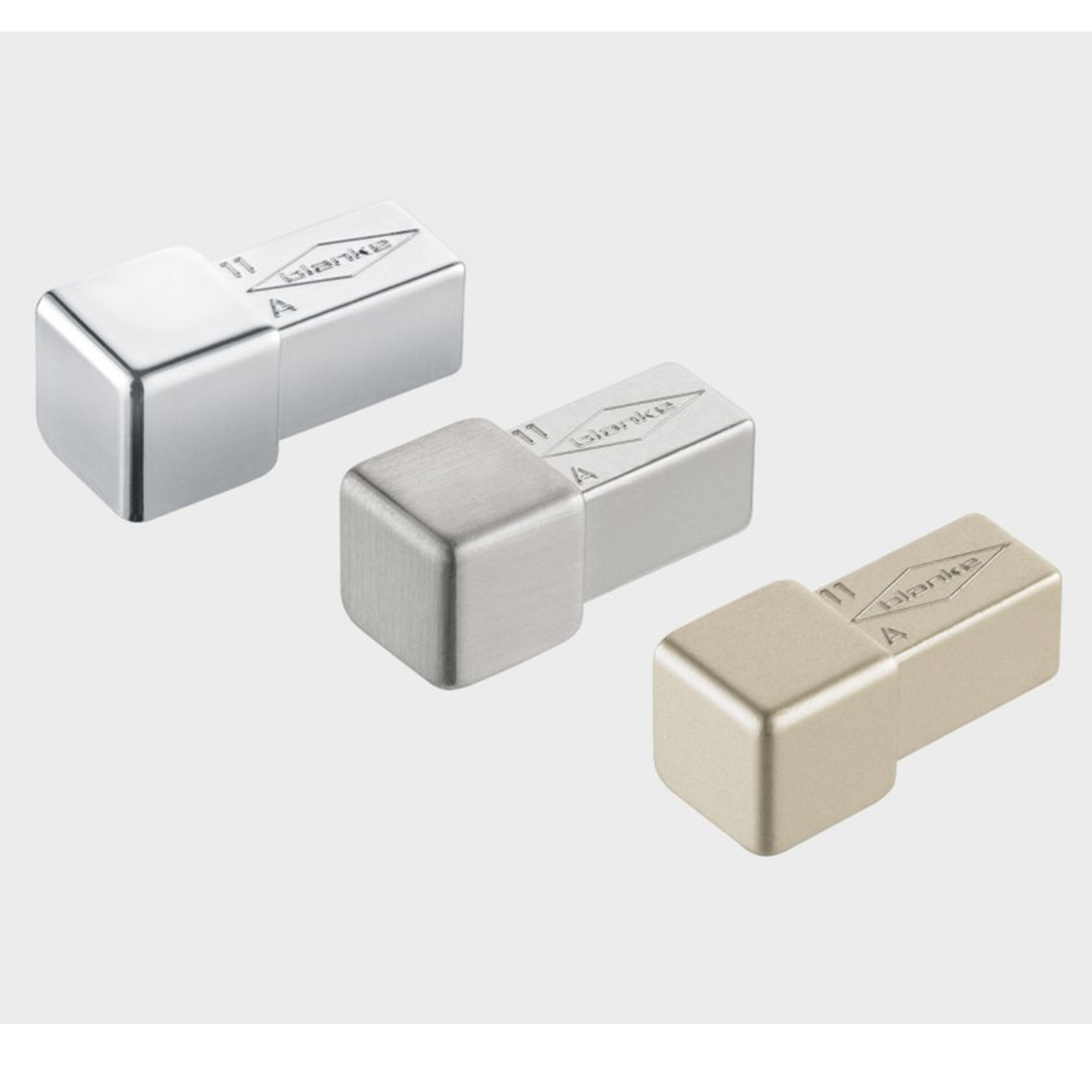 Cubeline buiten/binnenhoek aluminium look 9 mm