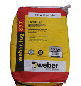 weber.fug 877 waterafstotende voegmortel - Zilvergrijs - 15 kg