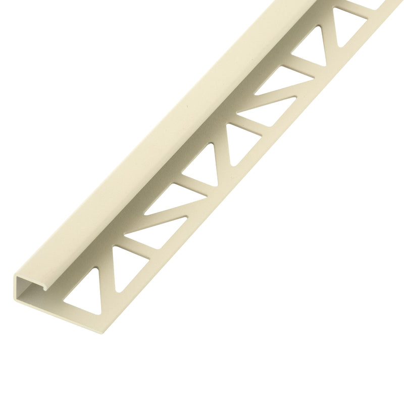 Blanke Cubeline afsluitprofiel - ALU oyster white - 9 mm - 2.7 mtr