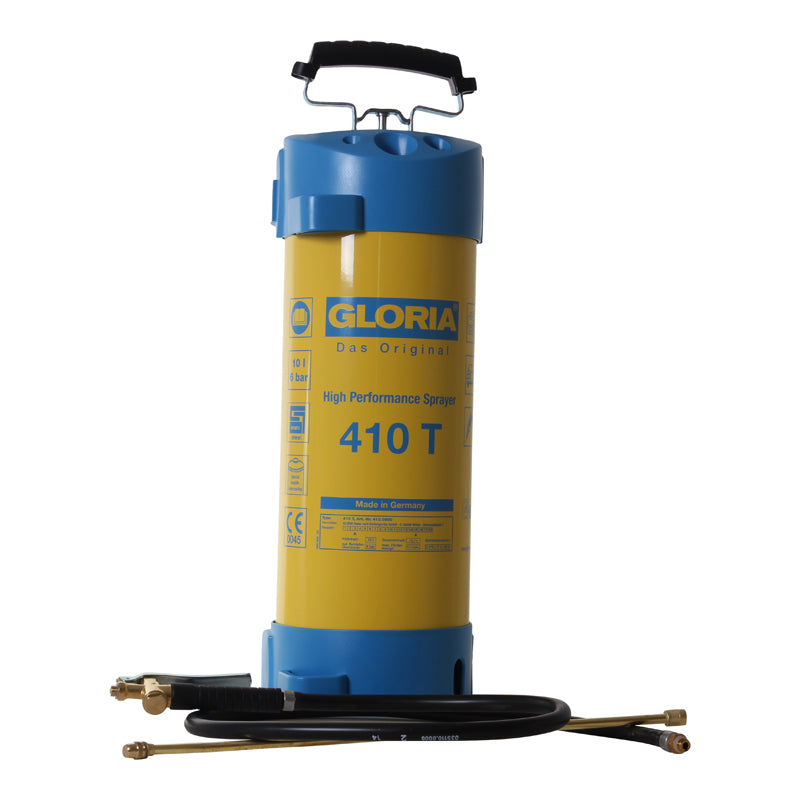 Gloria-hogedruk spuit 10 ltr blauw geel