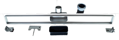 Kiwitz DVS 400 douchegoot - RVS - 800 mm - 60 mm