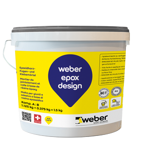 Weber.epox design - gekleurde epoxy kleef- en voegmortel - Zwart