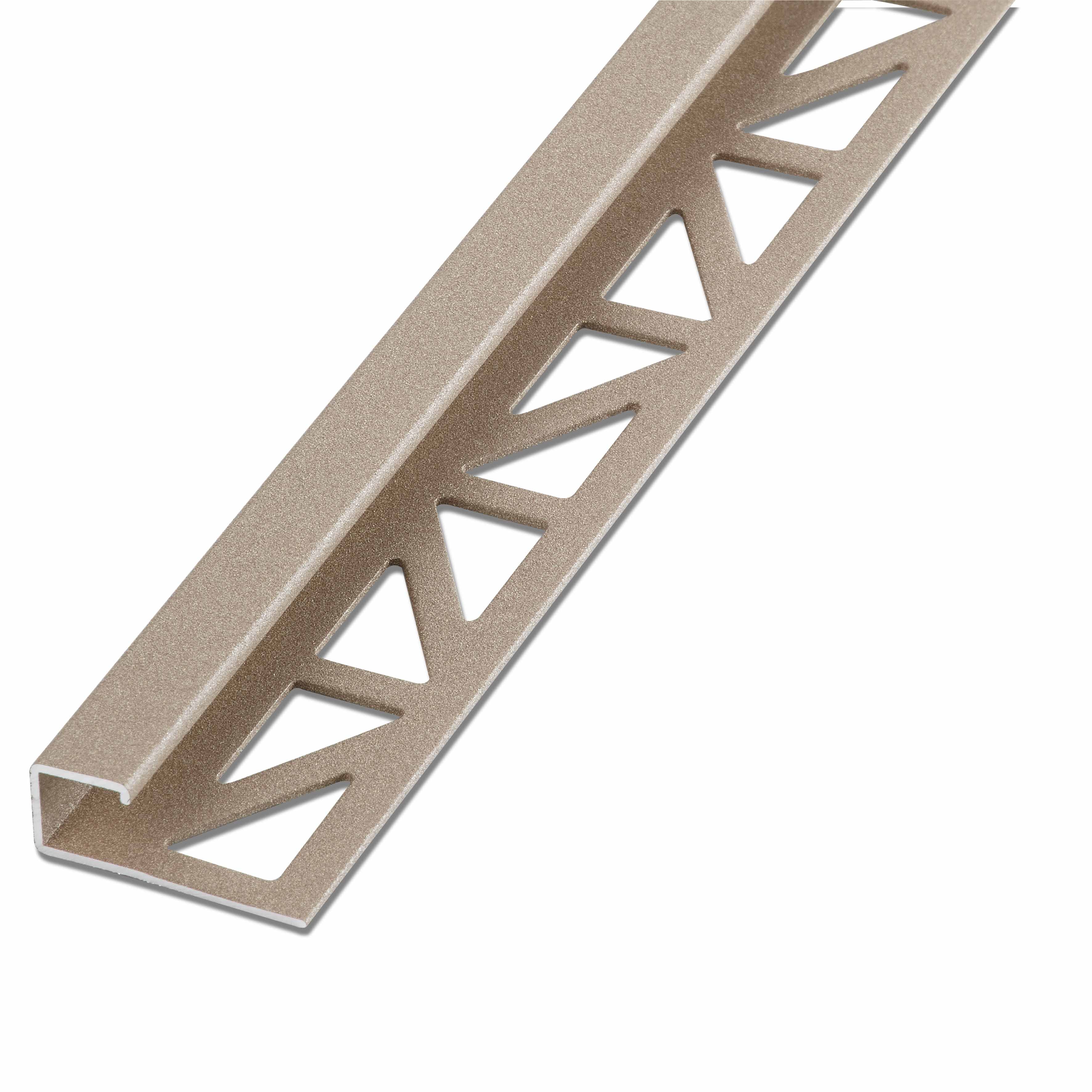 Blanke Cubeline afsluitprofiel - ALU sand tropez - 11 mm - 2.7 mtr