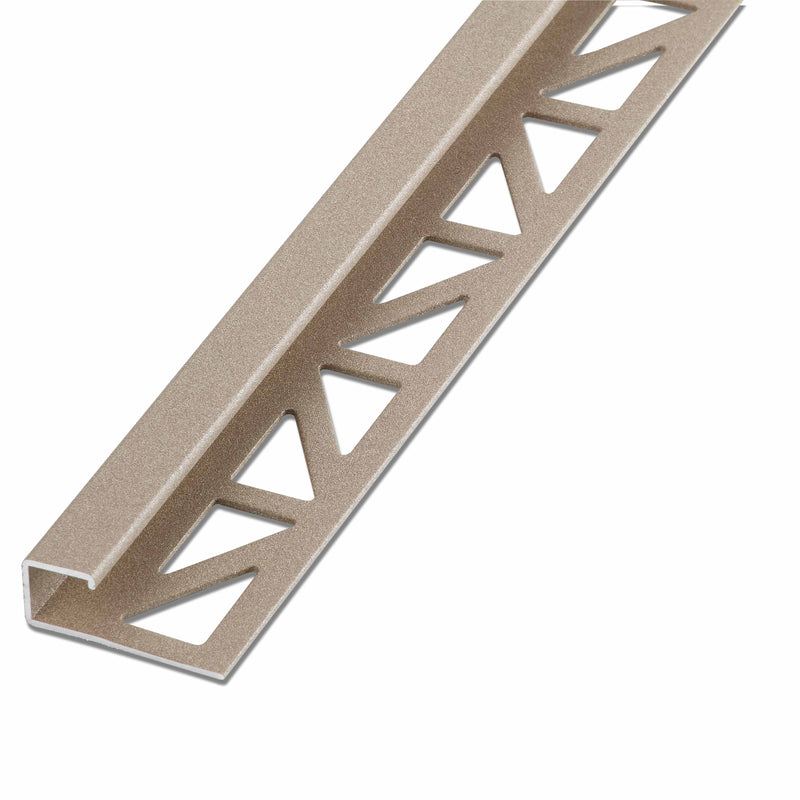 Blanke Cubeline afsluitprofiel - ALU sand tropez - 11 mm - 2.7 mtr