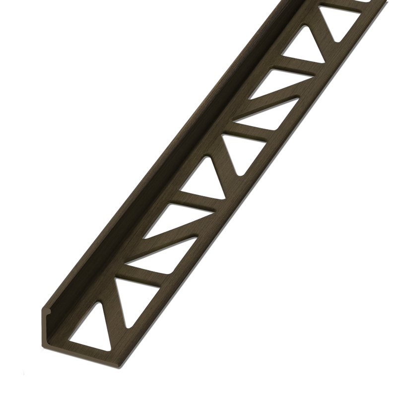 Blanke Tegelafsluitprofiel - ALU middelbrons - 8 mm - 2.5 mtr