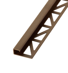 Blanke Cubeline afsluitprofiel - ALU industrial rust - 11 mm - 2.7 mtr