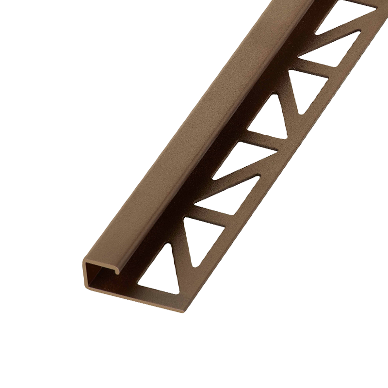 Blanke Cubeline afsluitprofiel - ALU industrial rust - 11 mm - 2.7 mtr