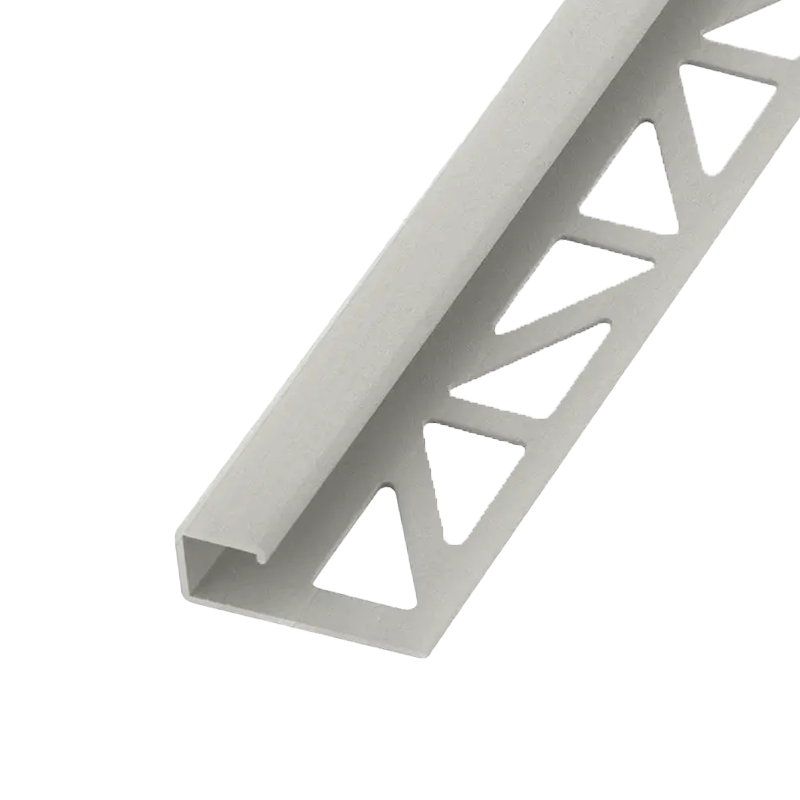 Blanke Cubeline afsluitprofiel - ALU stone grey - 11 mm - 2.7 mtr